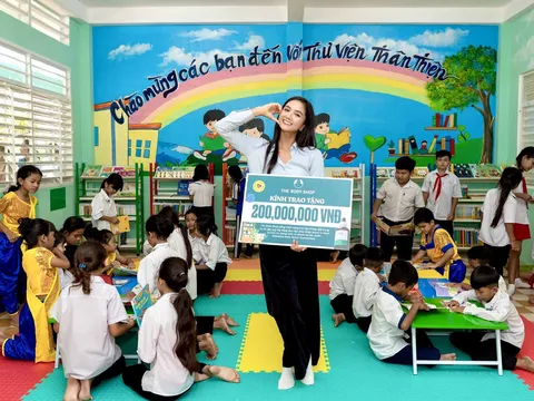 The Body Shop và Hoa hậu H’hen Niê chung tay xây dựng thư viện cho trường tiểu học tỉnh An Giang